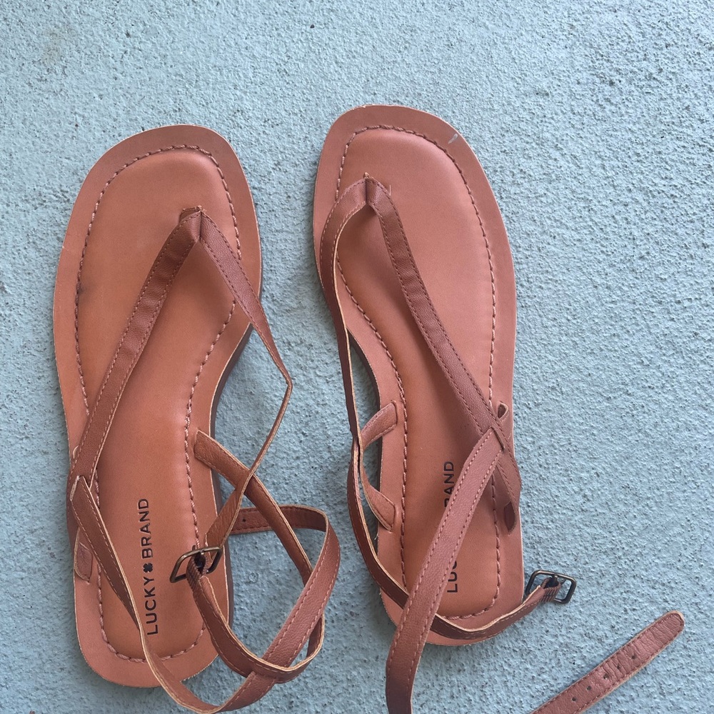 Gladiator Lace Up Roman Sandals Flats Lucky Brand